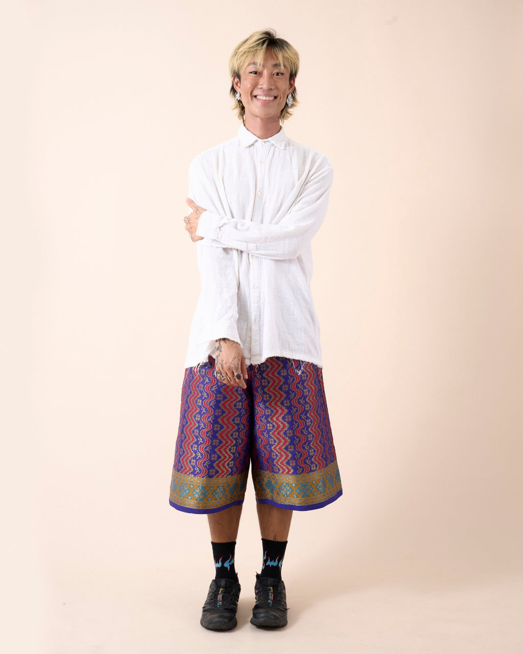 BIRU JACQUARD PANTS